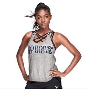2010s Victoria's Secret Pink Mcbling Tank Top Sz XS